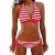 Swimming Suit Bikini: Red M